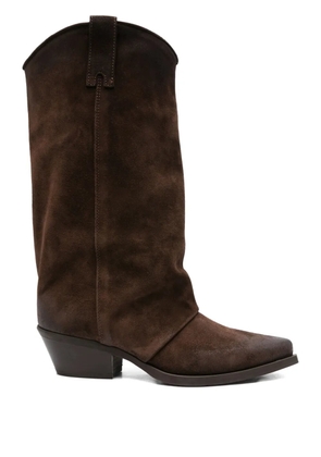 Metisse 50mm pointed-toe suede cowboy boots - Brown