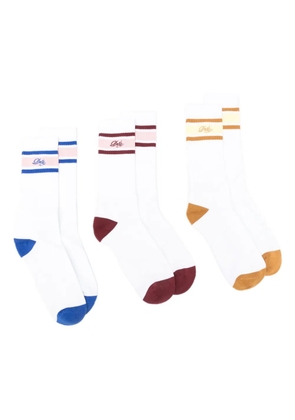 Drôle De Monsieur La Chaussette Drôle Rayée socks (pack of three) - White