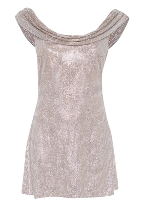 Giuseppe Di Morabito crystal-embellished mini dress - Neutrals