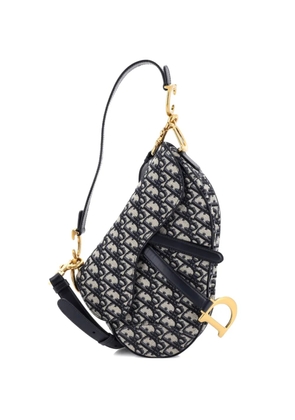 Christian Dior Pre-Owned Saddle Handbag with Strap Oblique Canvas Medium shoulder bag - Blue