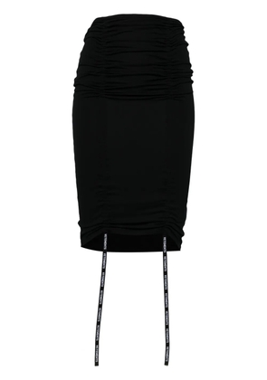 VETEMENTS ruched pencil skirt - Black