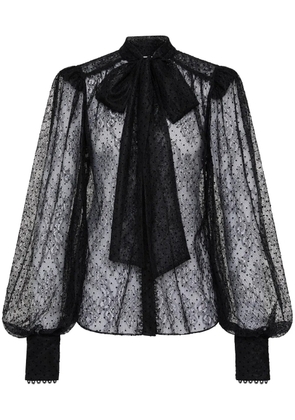 Rebecca Vallance Ethel semi-sheer blouse - Black