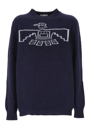 IRREPLACEABLE graphic-print sweater - Blue