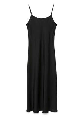Low Classic asymmetric satin slip dress - Black