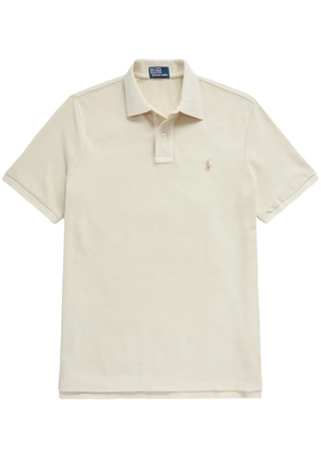 Polo Ralph Lauren Polo Pony-embroidered cotton polo shirt - Neutrals