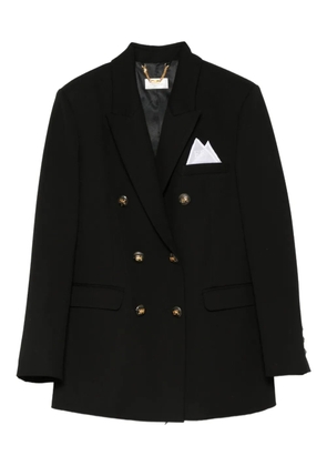Elisabetta Franchi double-breasted golden-button blazer - Black