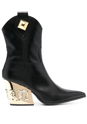 Philipp Plein Gothic Plein CowBoy ankle boots - Black