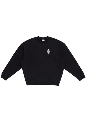COUNTY OF MILAN Optical Cross cotton sweatshirt - Black