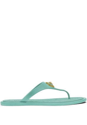 Versace Alia embellished flip-flops - Green