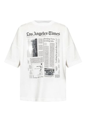 Palm Angels newspaper print T-shirt - White
