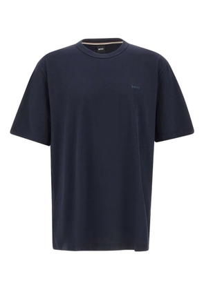 BOSS crew neck embroidered T-shirt - Blue