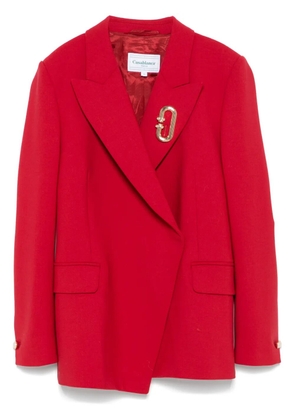 Casablanca asymmetric double-breasted blazer - Red