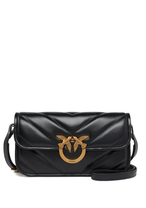 PINKO Love Bird-buckle shoulder bag - Black