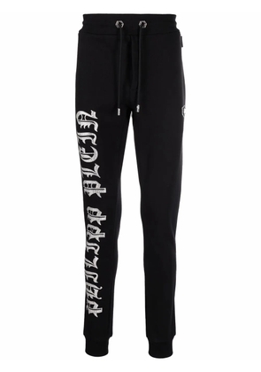 Philipp Plein logo-print jogging trousers - Black
