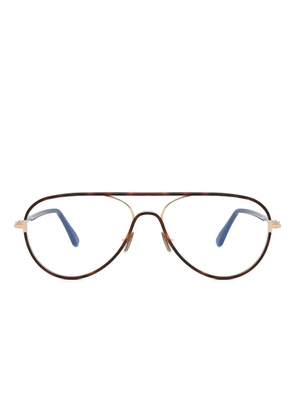 TOM FORD Eyewear full-rim pilot glasses - Brown