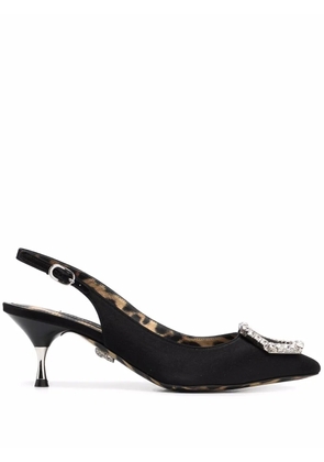 Philipp Plein Crystal Hexagon pointed pumps - Black