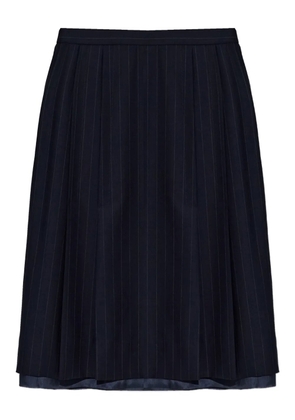 Maison Margiela pinstripe-pattern midi skirt - Blue