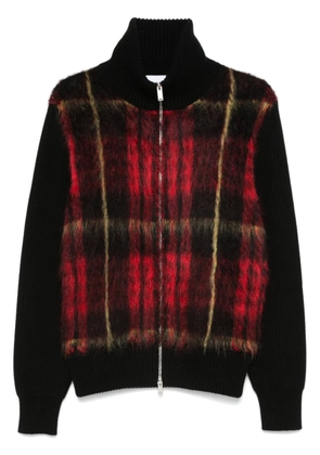 Alexander McQueen MacQueen-tartan zip-up cardigan - Red