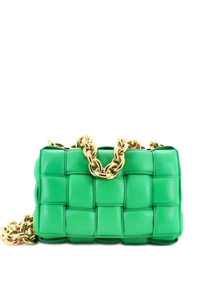 Bottega Veneta Pre-Owned Cassette Chain Padded Maxi Intrecciato Leather crossbody bag - Green