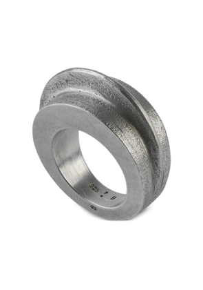 Parts of Four Foldform Crescent ring - Silver