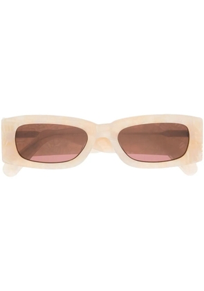 GCDS rectangular tinted sunglasses - Neutrals