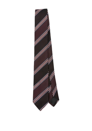Lardini striped silk tie - Red