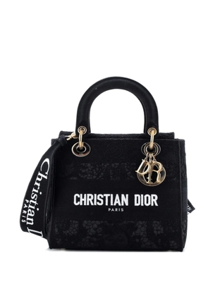 Christian Dior Pre-Owned Lady D-Lite Bag Embroidery with Macrame Effect Medium shoulder bag - Black