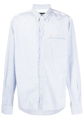 DSQUARED2 logo-patch cotton shirt - Blue