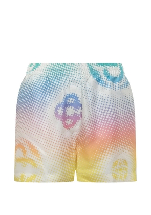 Casablanca Halftone logo shorts - White