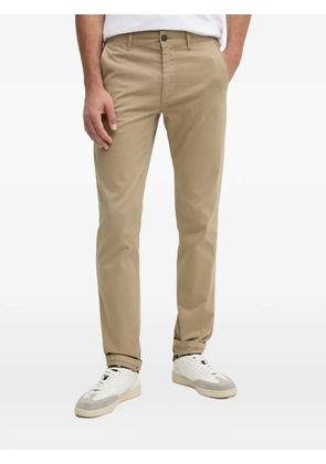 BOSS logo-patch chino trousers - Neutrals