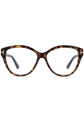 TOM FORD Eyewear tortoise-shell cat-eye frame glasses - Brown