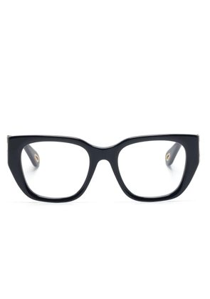 Chloé Eyewear logo-plaque square-frame glasses - Blue