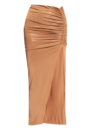 Rick Owens Lilies Svita ruched maxi skirt - Brown
