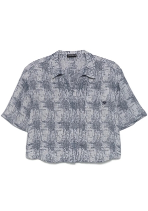 Emporio Armani patterned-jacquard shirt - White