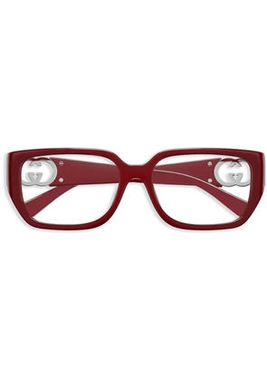 Gucci Eyewear rectangle-frame glasses - Red