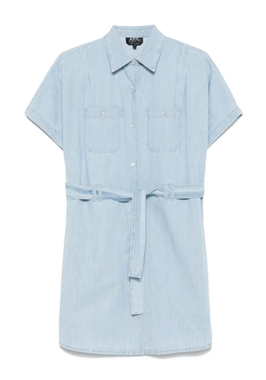 A.P.C. Suzanne mini dress - Blue