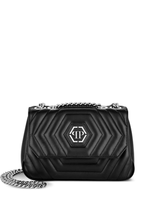 Philipp Plein Hexagon leather shoulder bag - Black