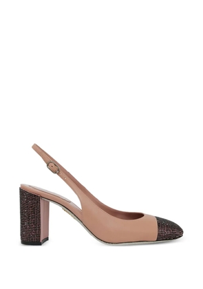 René Caovilla rhinestone-embellished slingback pumps - Neutrals