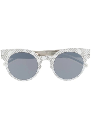 Mykita python-print wayfarer sunglasses - Silver