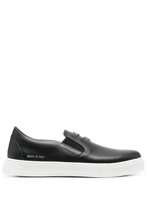 Philipp Plein logo-plaque slip-on sneakers - Black