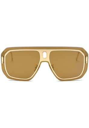 Philipp Plein Eyewear oversized adventure mask sunglasses - Gold