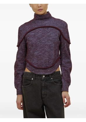 Eckhaus Latta high-neck curved-hem sweater - Purple
