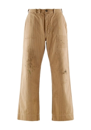 SAINT MXXXXXX pinstriped trousers - Brown