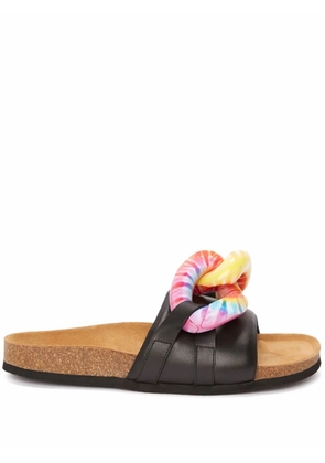 JW Anderson Chain slip-on slides - Black