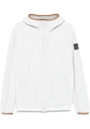 Fay logo-patch windbreaker - White