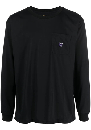 Needles logo-appliqué long-sleeve T-shirt - Black