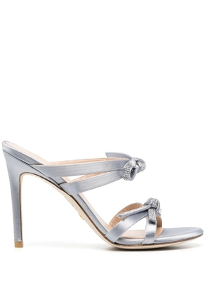 Stuart Weitzman 100mm bow-detail sandals - Grey