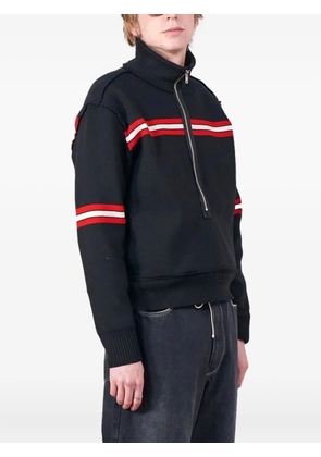 Camiel Fortgens striped zip seaman's sweater - Black