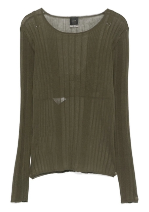 PINKO semi-sheer top - Green