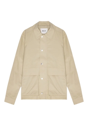 NN07 Paulo press-stud overshirt - Neutrals